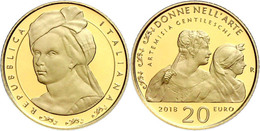 20 Euro, Gold, 2018, Italienische Künstlerinnen-1. Ausgabe, 5,8 G Fein, KM 417, In Kapsel, In Ausgabeschatulle Des Minis - Sonstige & Ohne Zuordnung