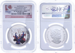 20 Dollars, 2015, Superman #28, In Slab Der NGC Mit Der Bewertung PF 70 Ultra Cameo, Colorized Early Releases, Flag Labe - Canada