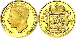 20 Francs, Gold, 1989, Jean, 150 Jahre Unabhängigkeit, Fb. 12, Mit Zertifikat In Ausgabefolder, PP  PP - Sonstige & Ohne Zuordnung