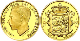 20 Francs, Gold, 1989, Jean, 150 Jahre Unabhängigkeit, Fb. 12, Mit Zertifikat In Ausgabefolder, PP  PP - Altri & Non Classificati