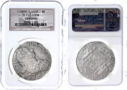 8 Reales, 1783?, MO FF, Karl III., In Slab Der NGC (aufgebrochen), S-ss. Aus Dem Schiffswrack Der El Cazador.  S-ss - Messico