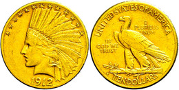 10 Dollars, 1912, San Francisco, Indian Head, Fb. 167, Ss.  Ss - Altri & Non Classificati