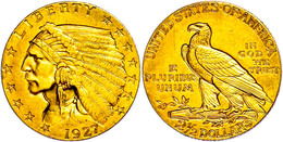 2 1/2 Dollars, Gold, 1927, Indian Head, Fb. 120, Vz.  Vz - Altri & Non Classificati