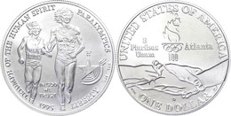 1 Dollar, Silber, 1995, XXVI. Olympische Sommerspiele 1996 In Atlanta Und X. Paralympische Sommerspiele 1996 In Atlanta- - Altri & Non Classificati