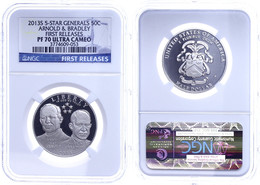 1/2 Dollar, 2013, S, Arnold/Bredley, In Slab Der NGC Mit Der Bewertung PF70 Ultra Cameo, First Releases. - Altri & Non Classificati