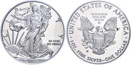 Dollar, 2013, W, Silver Eagle, In Slab Der PCGS Mit Der Bewertung MS70, First Strike, Enhanced Mint State, West Point Mi - Other & Unclassified