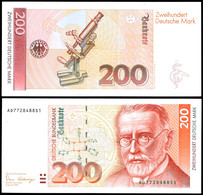 200 Deutsche Mark, 2.1.1989, Bundesbanknote, Serie AD 7728488S1, Ro. 295 A, Erhaltung I-II., Katalog: Ro.295a I-II - Sonstige & Ohne Zuordnung
