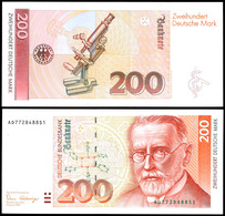 200 Deutsche Mark, 2.1.1989, Bundesbanknote, Serie AD 7728488S1, Ro. 295 A, Erhaltung I-II., Katalog: Ro.295a I-II - Other & Unclassified