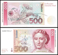 500 Deutsche Mark, Bundesbanknote, 1.8.1991, Serie AA0821924L7, Ro. 301 A, Erhaltung II., Katalog: Ro.301a II - Sonstige & Ohne Zuordnung