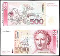 500 Deutsche Mark, 1.10.1993, Bundesbanknote, Serie AD 8423677N3, Ro. 307 A, Erhaltung I-II., Katalog: Ro.307a I-II - Sonstige & Ohne Zuordnung