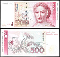 500 Deutsche Mark, Bundesbanknote, 1.10.1993, Austauschnote Serie YA9725530A4, Ro. 307 B, Erhaltung II., Katalog: Ro.307 - Other & Unclassified