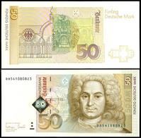 50 Deutsche Mark, Bundesbanknote, 2.1.1996, Serie DA5410808Z3, Ro. 309 A, Minimaler Bug Unten, Erhaltung II., Katalog: R - Other & Unclassified