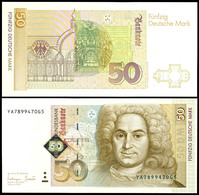 50 Deutsche Mark, Bundesbanknote, 2.1.1996, Austauschnote, Serie YA7899470G5, Ro. 309 B, Minimaler Bug Unten, Erhaltung  - Sonstige & Ohne Zuordnung