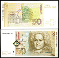 50 Deutsche Mark, Bundesbanknote, 2.1.1996, Austauschnote, Serie YA7899473G0, Ro. 309 B, Minimaler Bug Unten, Erhaltung  - Other & Unclassified