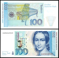 100 Deutsche Mark, Bundesbanknote, 2.1.1996, Serie GA8965695D9, Ro. 310 A, Erhaltung I., Katalog: Ro.310a I - Sonstige & Ohne Zuordnung