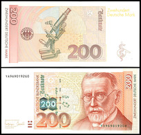 200 Deutsche Mark, Bundesbanknote, 2.1.1996, Austauschnote, Serie YA9690192G0, Ro. 311 B, Erhaltung I., Katalog: Ro.311b - Other & Unclassified