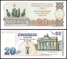 20 Mark Gedenkbanknote, 22.12.1989, Serie GB 0021949, Ro. 366, Erhaltung I., Katalog: Ro.366 I - Ohne Zuordnung