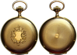 Kleine Goldene Taschenuhr Von Omega Watch Co. SA Louis Brand & Frere, Schweiz, Um 1900. 585er Gold, Mehrfach Punziert, A - Autres & Non Classés