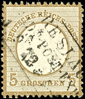 5 Gr. Ockerbraun, Tadellos, Gest., Gepr. Sommer BPP, Mi. 120.-, Katalog: 6 O - Sonstige & Ohne Zuordnung