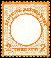 2 Kreuzer Kleiner Schild, Orange, Tadellos Postfrisch, Gepr. Hennies BPP, Mi. 180.-, Katalog: 15 ** - Sonstige & Ohne Zuordnung