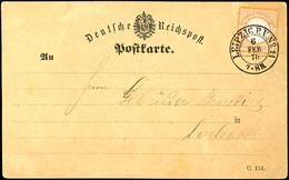 ½ Gr. Orange, Plattenfehler "S In Groschen Gebrochen" , Auf Postkarte Von "LEIPZIG P.V.No 11 6 Feb.75" (K2) Nach Döbeln, - Other & Unclassified