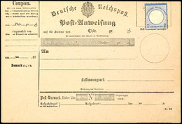 2 Gr. Ultramarin, Gr. Schild, Ungebraucht Auf Blanko Postanweisung, Gepr. Sommer BPP, Katalog: 20 (*) - Sonstige & Ohne Zuordnung