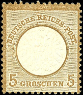 5 Groschen Großer Schild, Ockerbraun, Tadellos Postfrisch, Unsigniert, Mi. 180.-, Katalog: 22 ** - Other & Unclassified