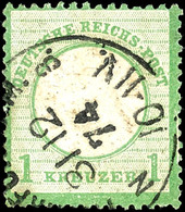 1 Kreuzer Gelblichgrün, Entwertet Mit Letztagsstempel "Frankfurt A. M. N3 31.12.74", Bis Auf Zwei Kürzere Zähne In üblic - Other & Unclassified