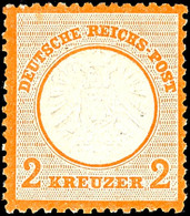 2 Kreuzer Großer Schild Orange, Tadellos Ungebraucht Mit Originalgummierung Und Falzrest Bzw. Gummierungsabtrag, Fotoatt - Other & Unclassified