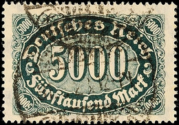 5000 Mark Queroffset Schwarzgrün, Tadellos Gestempelt, Geprüft Dr. Oechsner BPP Und Infla, Mi. 200.-, Katalog: 256d O - Altri & Non Classificati