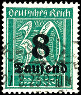 8 Tsd. A. 30 M. Mit Plattenfehler VI, Gest., Kurzbefund Weinbuch BPP, Mi. 250.-, Katalog: 278VI O - Altri & Non Classificati