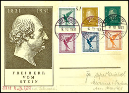 1931, Kurzfahrt In Die Schweiz Mit Bordpost Vom 9.10., 8 Pfg. Sonder-Ganzsachenkarte Mit Bunter Zufrankatur Nach Meerane - Altri & Non Classificati