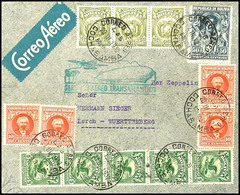 1932, 2. Südamerikafahrt, Bolivianische Post Mit Grünem Brasil. Best.-Stempel Und Rückseitigem Ra2 "Primer Correo Aereo  - Other & Unclassified