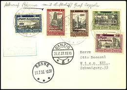 1932, LUPOSTA-Fahrt, Danziger Post Der Rundfahrt Mit Abwurf Ronne, Karte Mit Kpl. Luposta-Satz Und SST Vom 28.7., Adress - Other & Unclassified