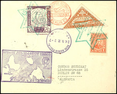 1932, 7. Südamerikafahrt, Paraguayische Post, Brief Mit U.a. 20 P. Zeppelinmarke Sowie Allen Stempeln Nach Deutschland,  - Other & Unclassified