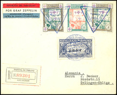 1934, 2. Südamerikafahrt, Paraguayische Post, R-Brief Mit U.a. 45 P. Zeppelinmarke 1934 Sowie Allen Stempeln Nach Deutsc - Altri & Non Classificati