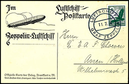 1934, Kurzfahrt In Die Schweiz, Bordpost Vom 11.7., Delag-Karte Mit 50 Pfg. Flugpost Nach Assen, Pracht, Katalog: Si.259 - Other & Unclassified