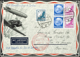 1935, 1. Südamerikafahrt, Anschlussflug Berlin Bis Rio De Janeiro, Brief Aus BERLIN 6.4. Mit Bunter Frankatur Und Allen  - Other & Unclassified