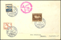 1936, Olympiafahrt, Auflieferung Frankfurt, Brief Mit U.a. 8 Pfg. Sondermarke Und Block 4, Kleine Spuren, Katalog: Si.42 - Altri & Non Classificati