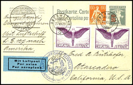 Schweiz: 1929, 1. Amerikafahrt, Auflieferung Friedrichshafen Ohne Verzögerungsstempel, Ganzsachenkarte Mit Guter Zufrank - Other & Unclassified