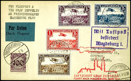 Luxemburg: 1931, Landungsfahrt Nach Magdeburg, Auflieferung Friedrichshafen, Karte Aus LUXEMBOURG 2.6. Mit Kpl. Flugpost - Andere & Zonder Classificatie