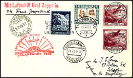 Liechtenstein: 1931, Polarfahrt, Auflieferung Friedrichshafen Bis D. Malygin, Brief Aus TRIESENBERG 20.VII. Mit Hochwert - Altri & Non Classificati