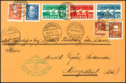 Schweiz: 1932, Schweizfahrt - 250 Fahrt, Auflieferung Friedrichshafen Mit Abwurf Zürich, Brief Aus ROMANSHORN 27.VI. Mit - Sonstige & Ohne Zuordnung