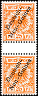 25 Pfg. Dunkelorange, Senkrechtes Paar Mit Zwischensteg, Postfrisch, Mi. 420.-, Katalog: 5bZS ** - German New Guinea