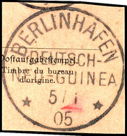 BERLINHAFEN 26/10 02 Bzw. 5/1 05, Je Klar Karten- Bzw. Postanweisungsausschnitt  BS - German New Guinea