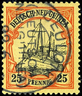 DEULON 22.6, Klar Auf 25 Pfg Schiffszeichnung, Katalog: 11 O - German New Guinea