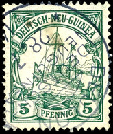 DEULON 28.7 14, Klar Und Zentr. Auf 5 Pfg Schiffszeichnung, Kriegspost! Kurzbefund R.F.Steuer BPP: "echt, Kl. Mängel" (r - Nouvelle-Guinée