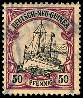 EITAPE , Zentr. Zart Auf 50 Pfg Schiffszeichnung, Katalog: 14 O - German New Guinea