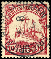 FRIEDRICHS-WILHELMSHAFEN 5/8 14, Klar Und Zentr. Auf 10 Pfg Schiffszeichnung, Kriegsdatum, Katalog: 9 O - German New Guinea