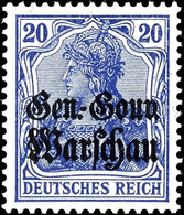 20 Pfg. Dunkelviolettblau, Postfrisch, Sign. Hey BPP, Mi. 240.-, Katalog: 13d ** - Sonstige & Ohne Zuordnung